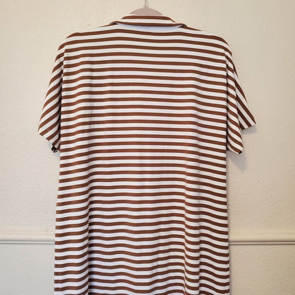J.McLaughlin Brown White Striped Catalina Cloth Polo Midi Dress Womens XL - Picture 8 of 13